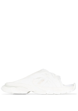 Balenciaga Track flat slide sandals - White