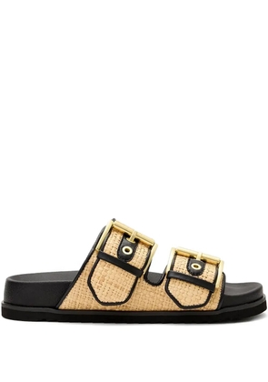 AllSaints Sian woven buckled sandals - Neutrals