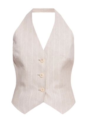 Max Mara Sauro pinstripe waistcoat - Neutrals