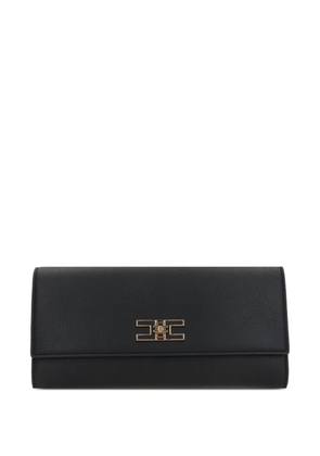 Elisabetta Franchi leather clutch bag - Black