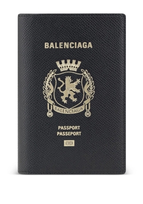 Balenciaga leather passport holder - Black