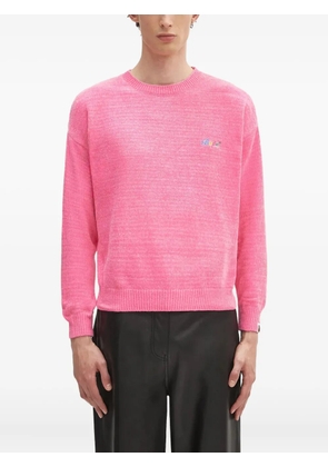 A BATHING APE® embroidered crew-neck sweater - Pink