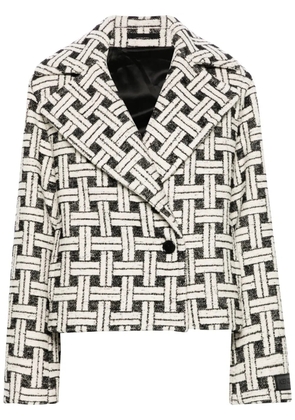 Kenzo check-pattern double-breasted jacket - Black