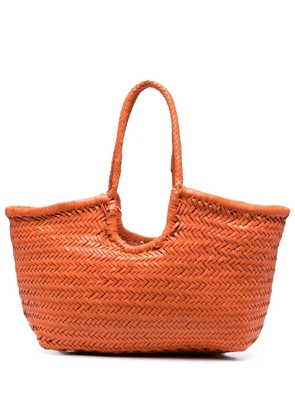 DRAGON DIFFUSION interwoven-design tote bag - Orange