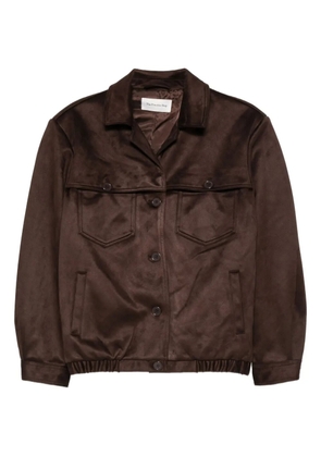 The Frankie Shop Hester faux suede button jacket - Brown