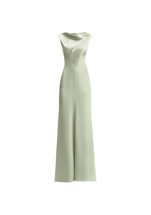 Gemy Maalouf draped V-bodice maxi dress - Green