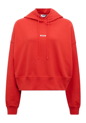 MSGM chest-logo hoodie - Red
