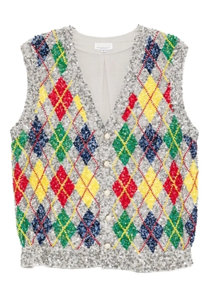 Ashish sequin embellishment tank top - Grey