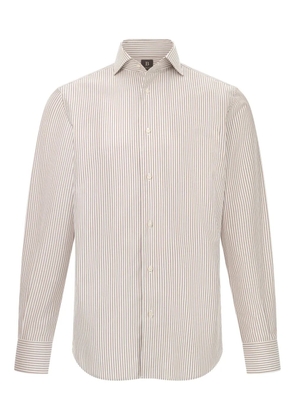 Boggi Milano striped-pattern shirt - Brown