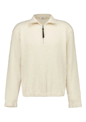 COMMAS textured zip-neck pullover - Neutrals