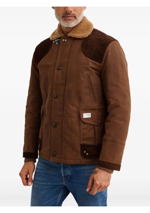 Fay shearling-collar jacket - Brown