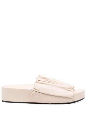 Jil Sander leather platform sandals - Neutrals