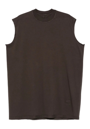 Rick Owens DRKSHDW raw-edge sleeveless T-shirt - Brown