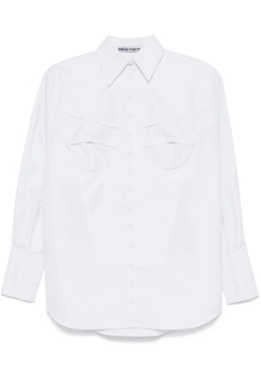 Sinead O'Dwyer bib-detail cotton shirt - White