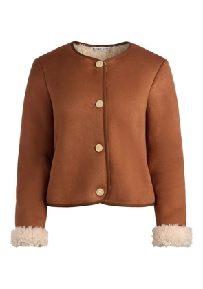 alice + olivia Alma suede jacket - Brown
