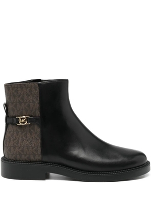 Michael Kors buckle logo ankle boots - Black