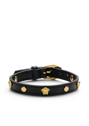 Versace Medusa leather bracelet - Black