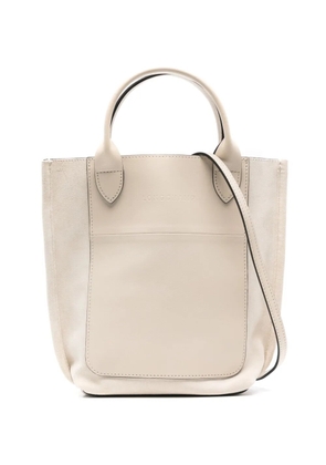 Longchamp XS Cabas suede tote bag - Neutrals