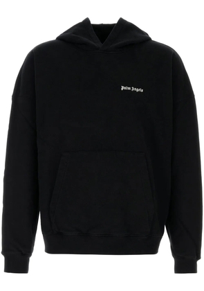 Palm Angels logo-embroidered hoodie - Black