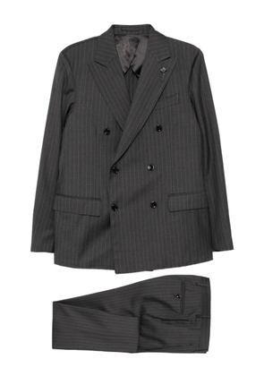 Lardini pinstripe double-breasted suit - Grey