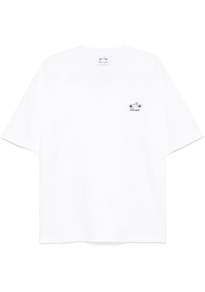 Riocam car-embroidered T-shirt - White