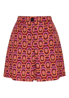 MALIPARMI geometric-pattern mini skirt - Purple