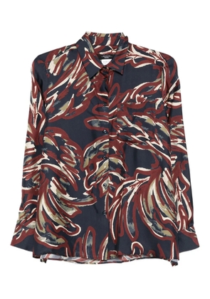 Max Mara buttoned abstract-pattern shirt - Blue