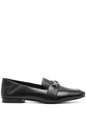 Michael Michael Kors logo-plaque leather loafers - Black