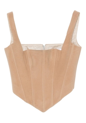 Vestiaire d'un Oiseau Libre cashmere panelled corset - Brown