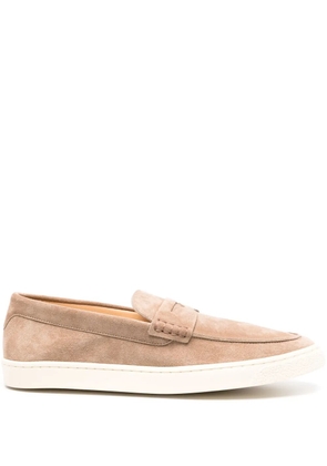 Brunello Cucinelli suede penny loafers - Brown
