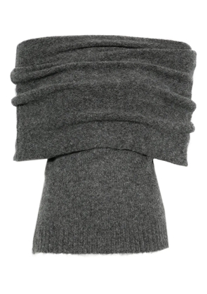 ENTIRE STUDIOS off-shoulder sleeveless knitted top - Grey