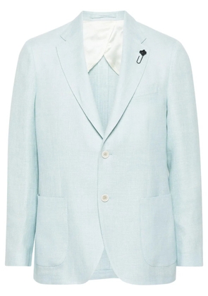 Lardini intertwined linen-blend blazer - Blue