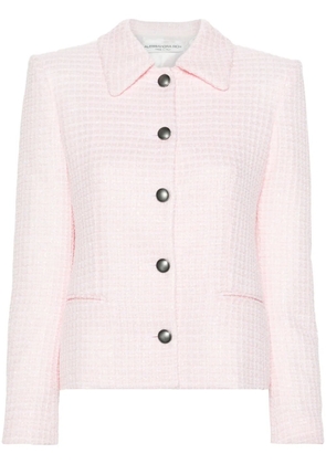 Alessandra Rich sequin-embellished tweed blazer - Pink