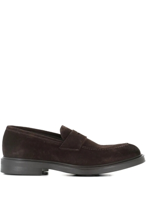 Green George penny suede loafers - Brown