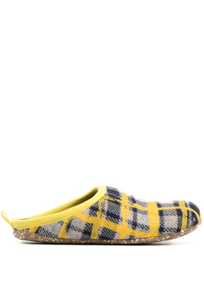 Camper Wabi grid-pattern wool slippers - Blue