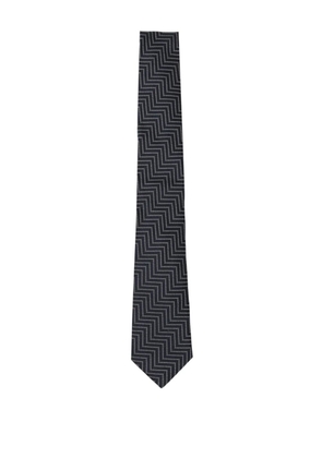 Giorgio Armani printed silk tie - Blue