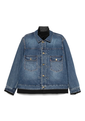 sacai denim jacket - Black