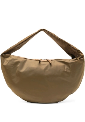 KHAITE suede-trimmed shoulder bag - Green