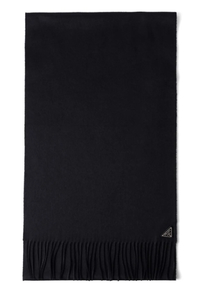 Prada triangle-logo scarf - Black