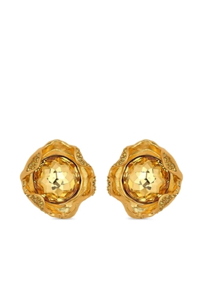 Oscar de la Renta Crystal Nest earrings - Gold