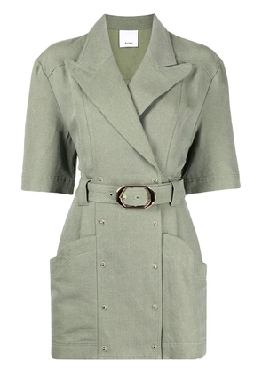 Acler Dunstan belted-wait dress - Green