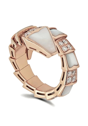 Bvlgari 18K rose gold Serpenti Viper diamond ring
