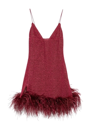 Oséree Lumière Plumage mini dress - Red