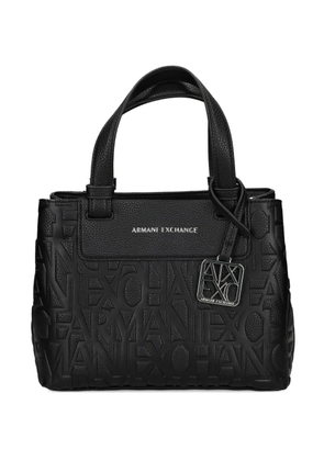 Armani Exchange logo-charm tote bag - Black