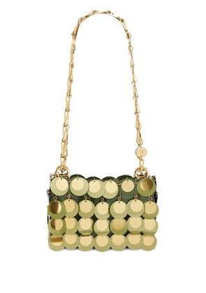 Rabanne nano Sparkle shoulder bag - Green