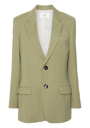 AMI Paris single-breasted textured blazer - Green