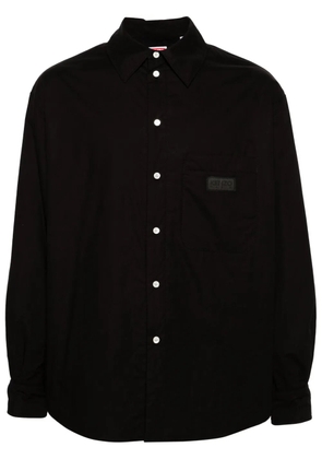 Kenzo logo-patch padded shirt jacket - Black