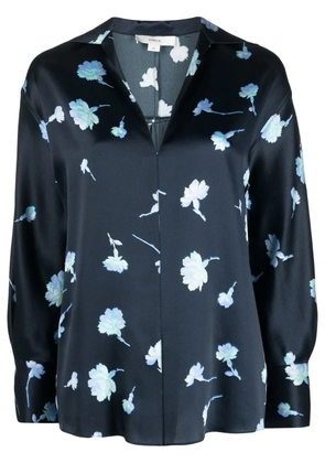 Vince floral print silk blouse - Blue