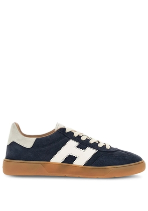 Hogan logo-patch leather sneakers - Blue