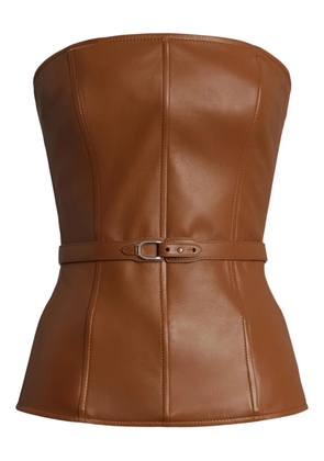 Ralph Lauren Collection buckle-detail strapless top - Brown